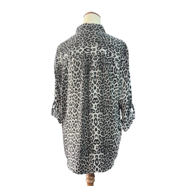 PETER MORRISSEY Leopard print long sleeve button up BLOUSE - Image 6
