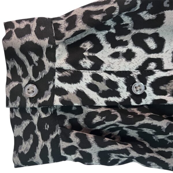 PETER MORRISSEY Leopard print long sleeve button up BLOUSE - Image 3