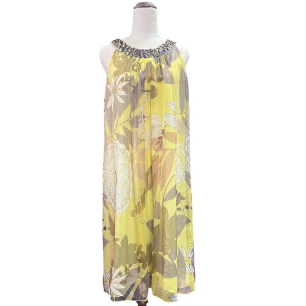 LOVERS sleeveless sequined neckline DRESS