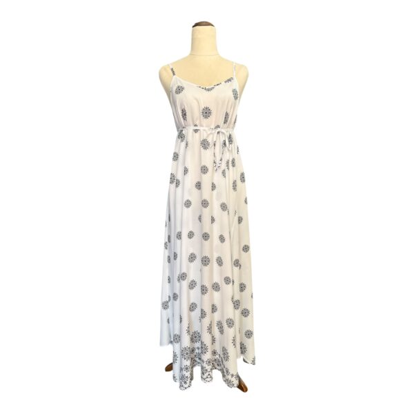 BOBBY & OLIVE Shoestring Maxi Dress-RED floral print - Image 16