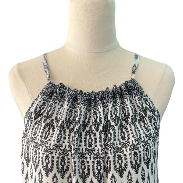 BOBBY & OLIVE Dakota Summer Maxi Dress-B&W paisley print - Image 3