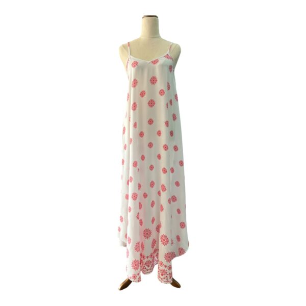 BOBBY & OLIVE Shoestring Maxi Dress-RED floral print
