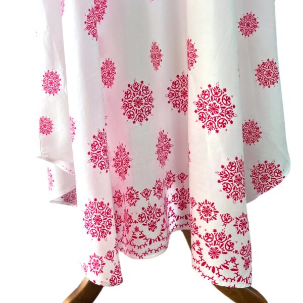 BOBBY & OLIVE Shoestring Maxi Dress-RED floral print - Image 6