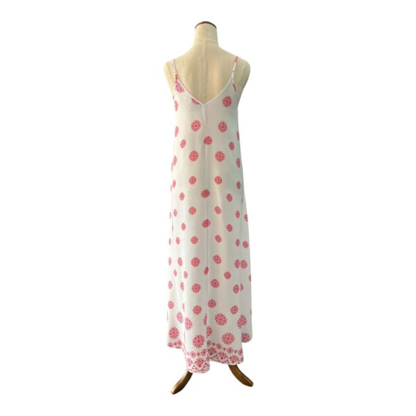 BOBBY & OLIVE Shoestring Maxi Dress-RED floral print - Image 8